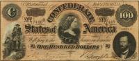 p71 from Confederate States of America: 100 Dollars from 1864